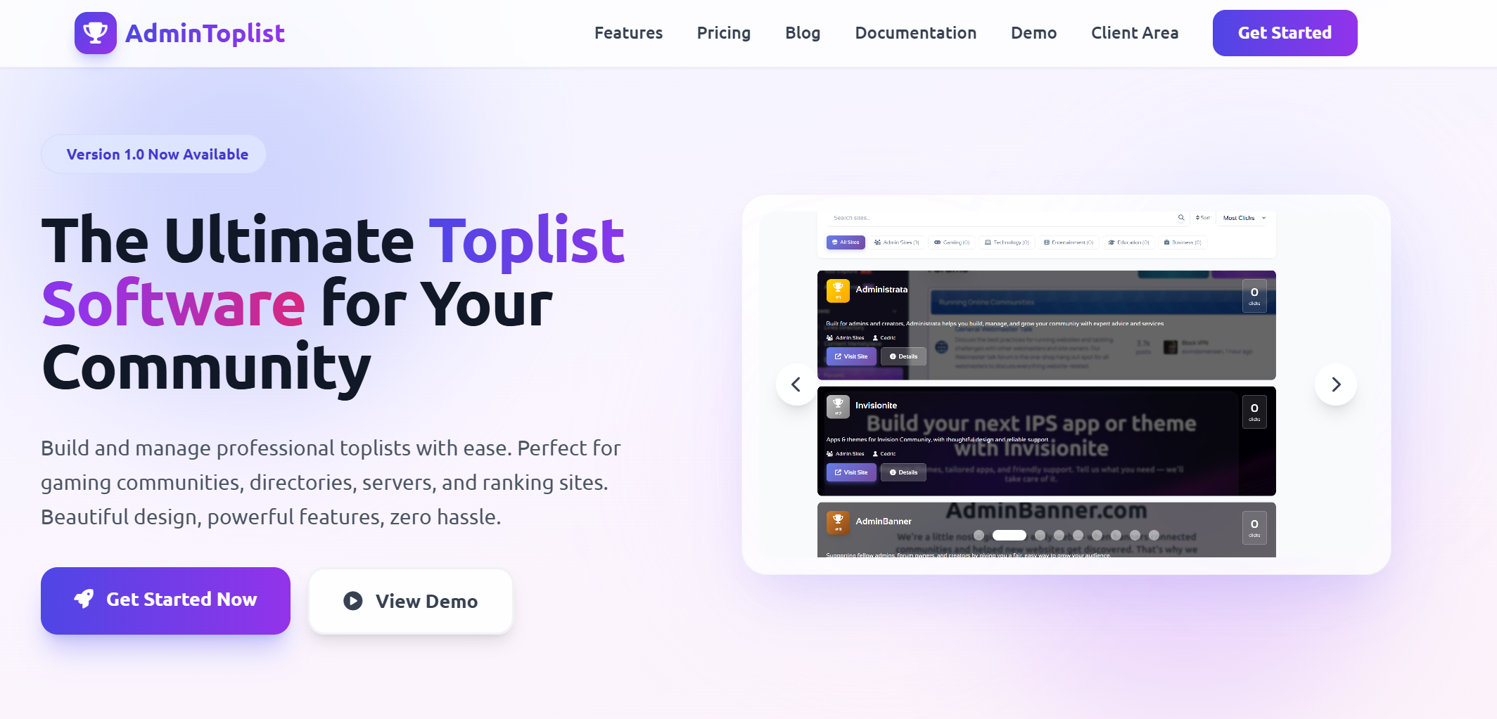 AdminToplist v1.0.1